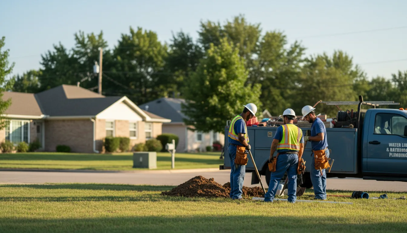 Residential water line and bathroom plumbing service in Honey Creek, IA